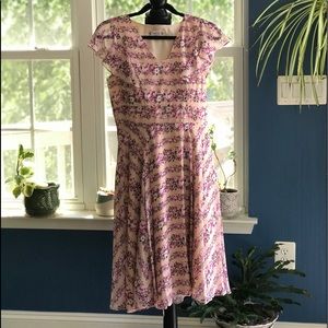 💐Spring sale! 50% off!💐Nanette Lepore Peach Floral Print Dress